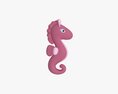 Seahorse Plushie Toy 3D-Modell