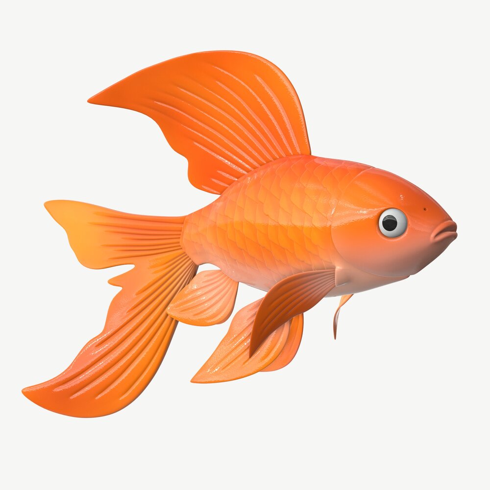 Goldfish Cartoon 3D model
