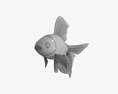 Goldfish Cartoon 3D-Modell