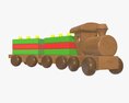 Train Wooden 3D модель