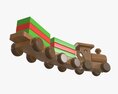 Train Wooden Modello 3D