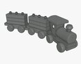 Train Wooden 3Dモデル
