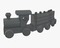 Train Wooden 3d model