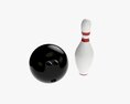 Bowling Ball And Pin 3D модель