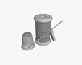 Thread Needle Button Thimble Coil 3D-Modell