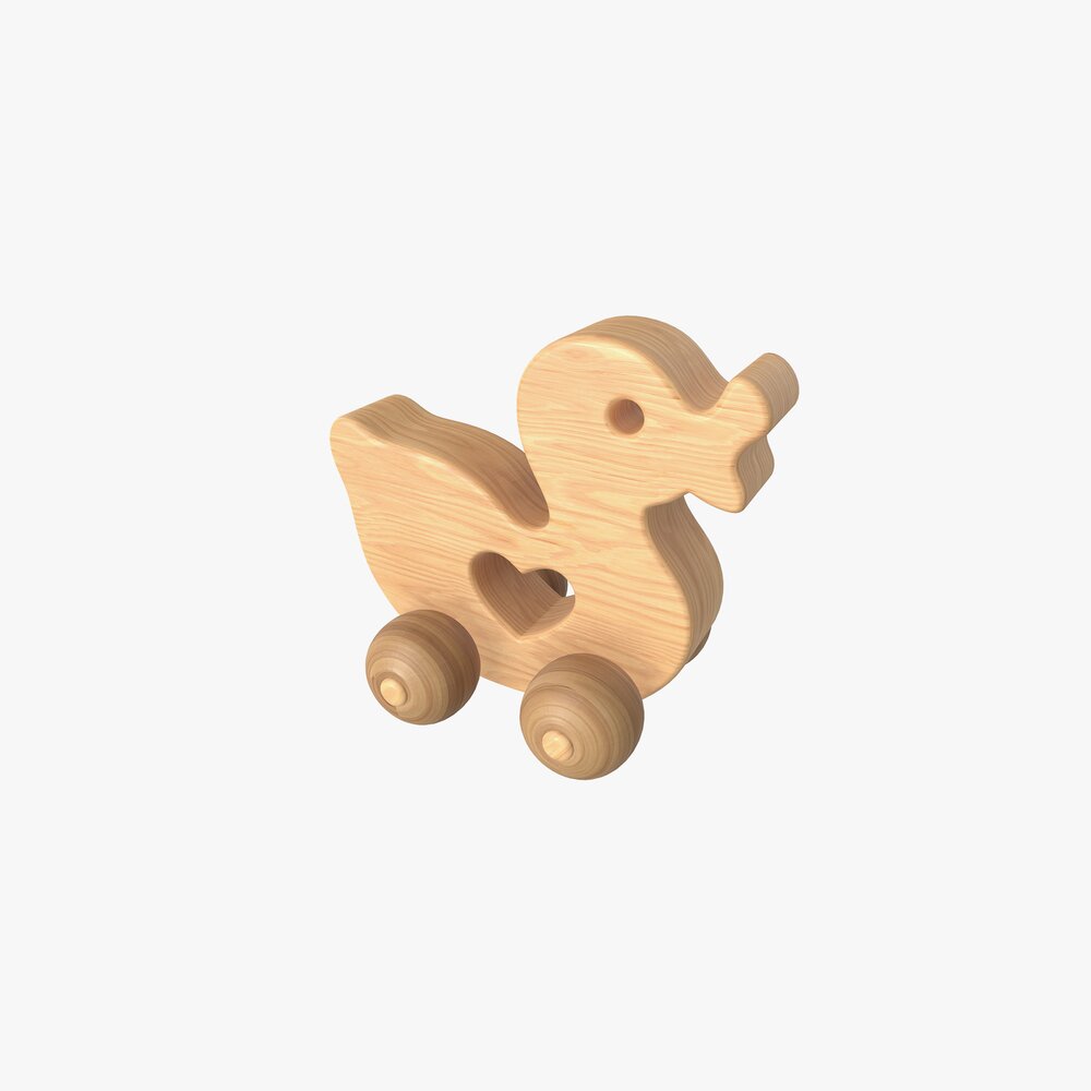 Duck Wooden 3D 모델 