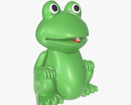 Green Frog Toy 3D model
