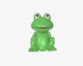 Green Frog Toy 3d model
