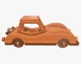 Car Retro Wooden Modelo 3D