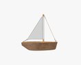 Wooden Sailboat 3Dモデル