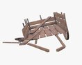 Wooden Cart Broken 2 Modèle 3d