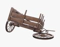 Wooden Cart Broken 2 3D-Modell