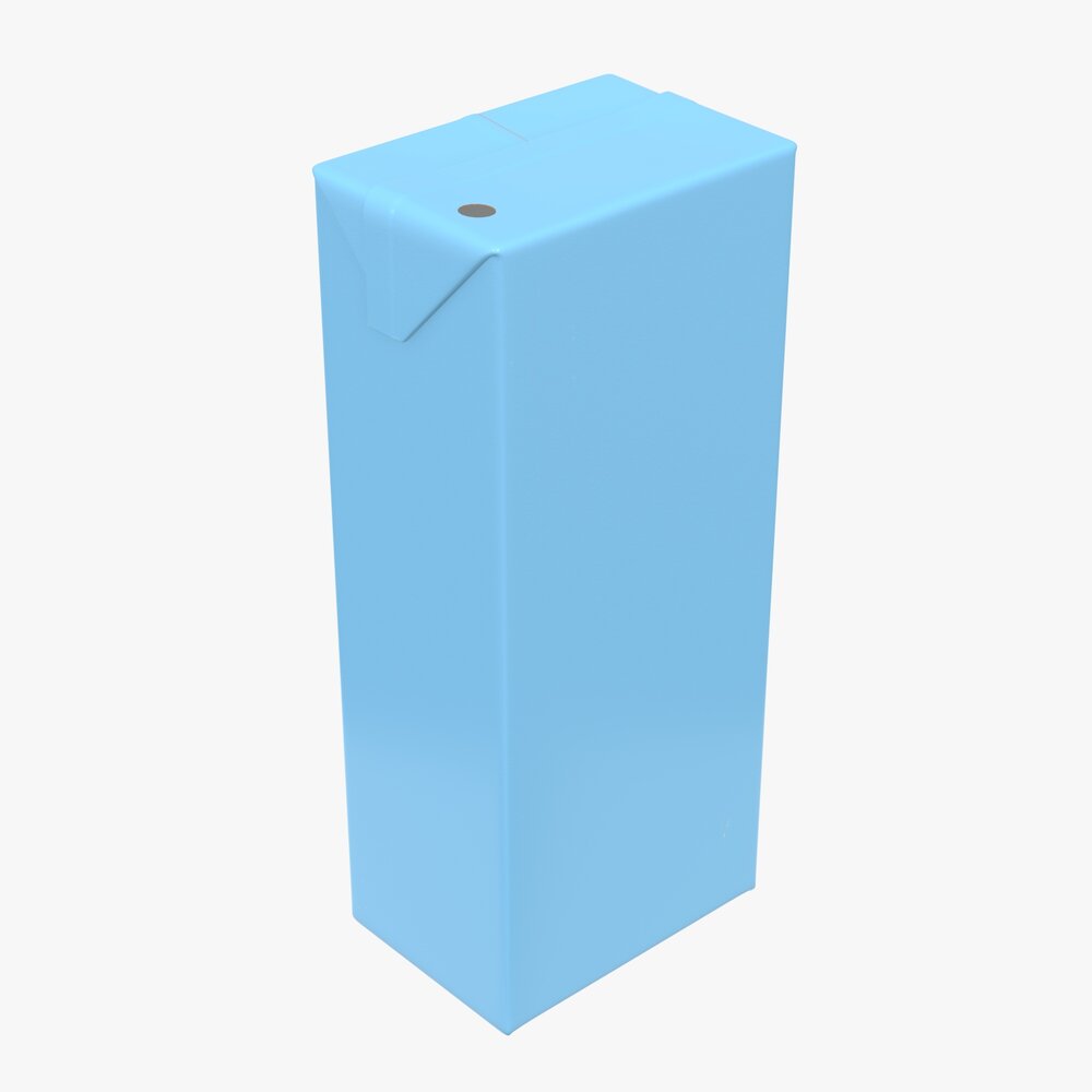 Juice Cardboard Box Packaging For Kids 200ml 3D-Modell
