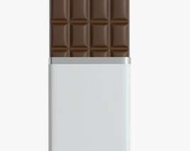 Chocolate Bar Brown Packaging Opened 01 3D模型