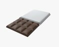 Chocolate Bar Brown Packaging Opened 01 Modello 3D