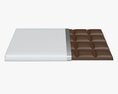 Chocolate Bar Brown Packaging Opened 01 3d model