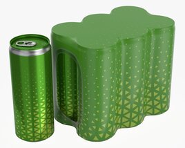 Packaging For Six Slim 250ml Beverage Soda Cans Modello 3D