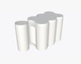 Packaging For Six Slim 250ml Beverage Soda Cans 3d model