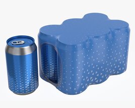 Packaging For Standard Six 330ml Beverage Soda Beer Cans 3D model