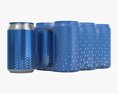 Packaging For Standard Six 330ml Beverage Soda Beer Cans 3D модель