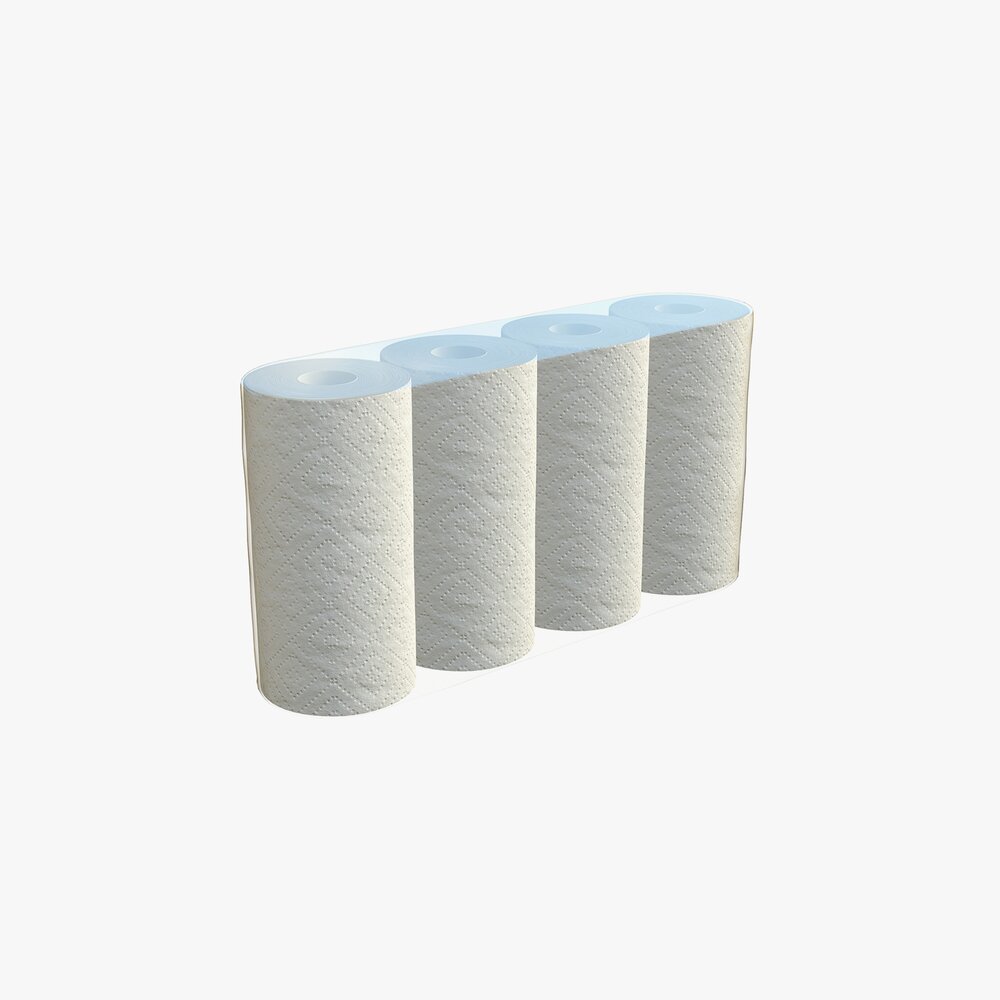Paper Towel 4 Pack Medium Modelo 3d
