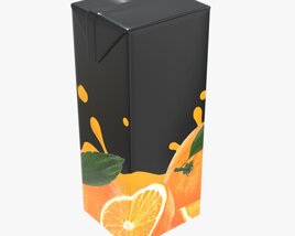 Juice Cardboard Box Packaging 1000ml 3D-Modell
