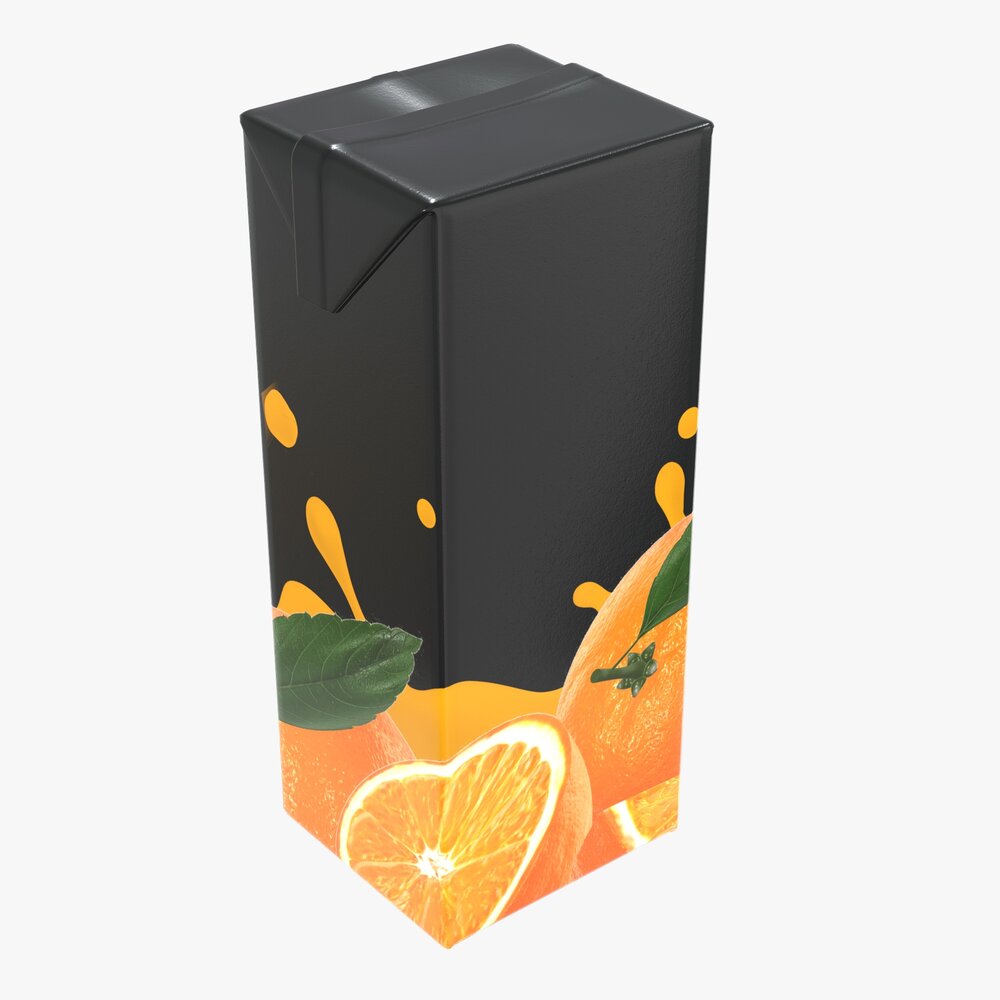 Juice Cardboard Box Packaging 1000ml Modelo 3d