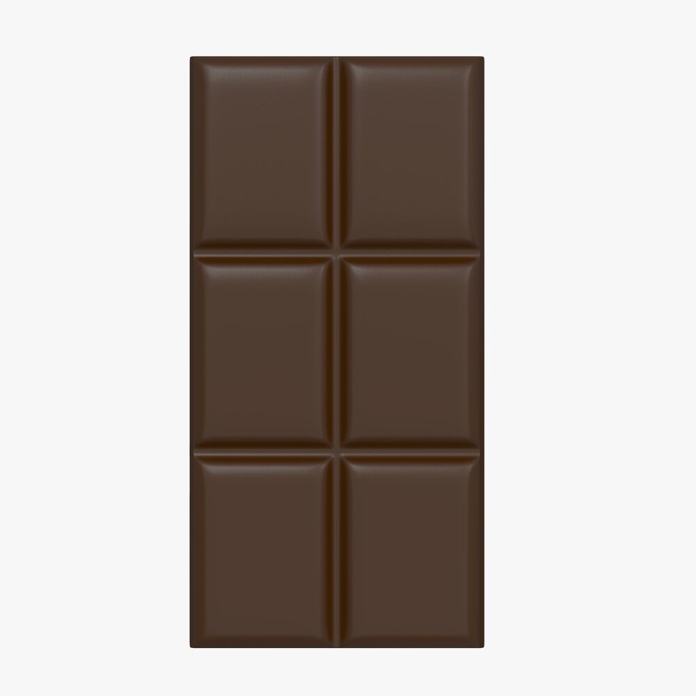 Chocolate Bar Brown 04 3D model