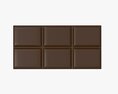 Chocolate Bar Brown 04 3d model