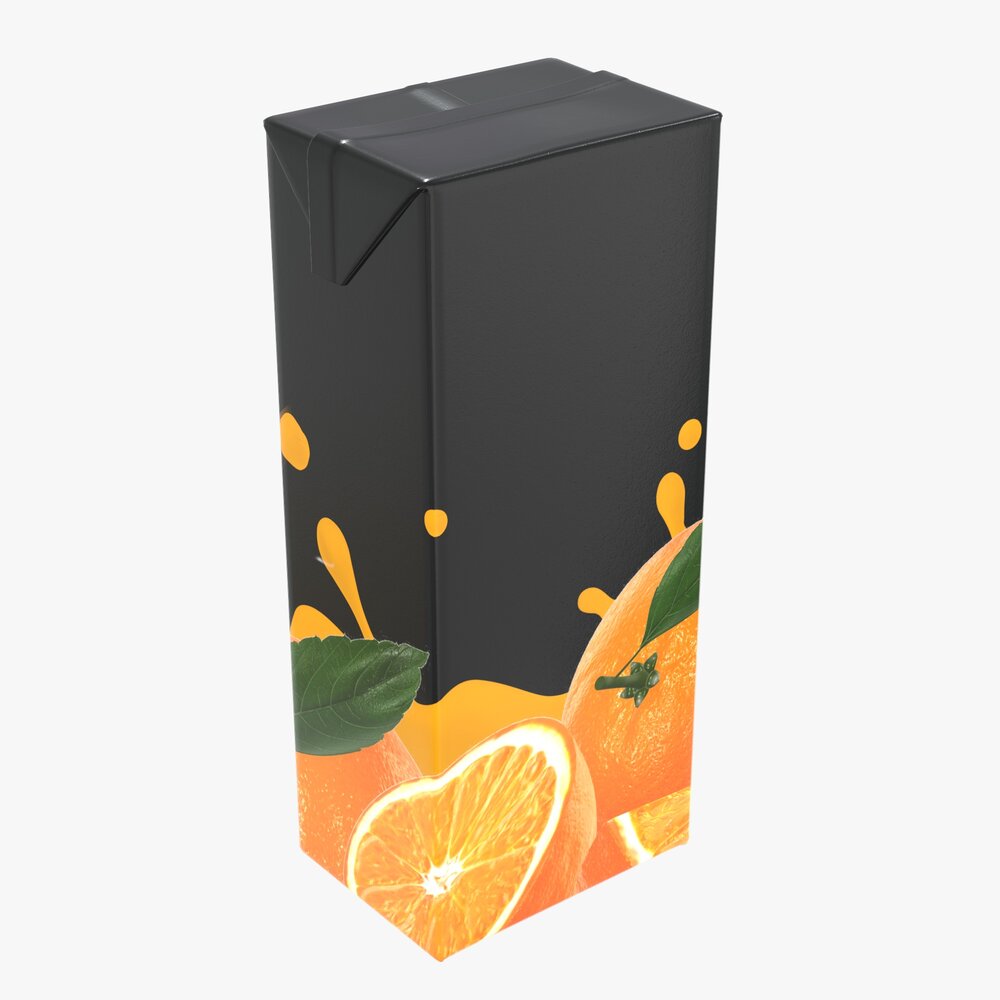Juice Cardboard Box Packaging 1500ml 3Dモデル