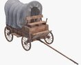 Wagon Wooden Covered 3D 모델 