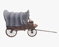 Wagon Wooden Covered 3D-Modell dashboard
