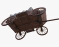 Wagon Wooden Covered Modèle 3d
