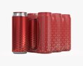 Packaging For Standard Six 500ml Beverage Soda Beer Cans Modelo 3D