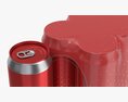 Packaging For Standard Six 500ml Beverage Soda Beer Cans 3D模型