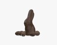Chocolate Rabbit With Eggs Modelo 3D