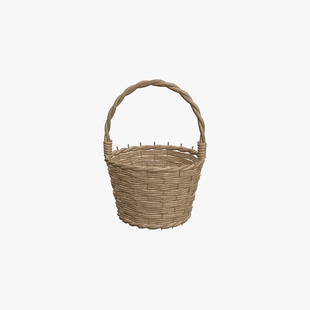 Wicker Basket 3D 모델 