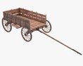 Wooden Cart 2 3d model