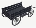 Wooden Cart 2 3d model seats
