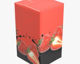 Juice Cardboard Box Packaging 500ml 3D model
