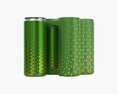 Packaging For Four Slim 250ml Beverage Soda Cans Modello 3D