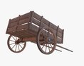 Wooden Cart 3 3D модель