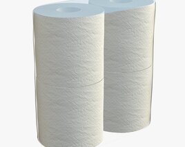 Toilet Paper 4 Pack Small 3D model