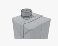 Juice Cardboard Box Packaging With Cap 1000ml Slim 3D 모델 