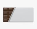 Chocolate Bar Brown Packaging Opened 02 3d model