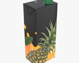 Juice Cardboard Box Packaging With Cap 1500ml 3Dモデル
