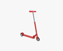 Kick Scooter Red 3D model