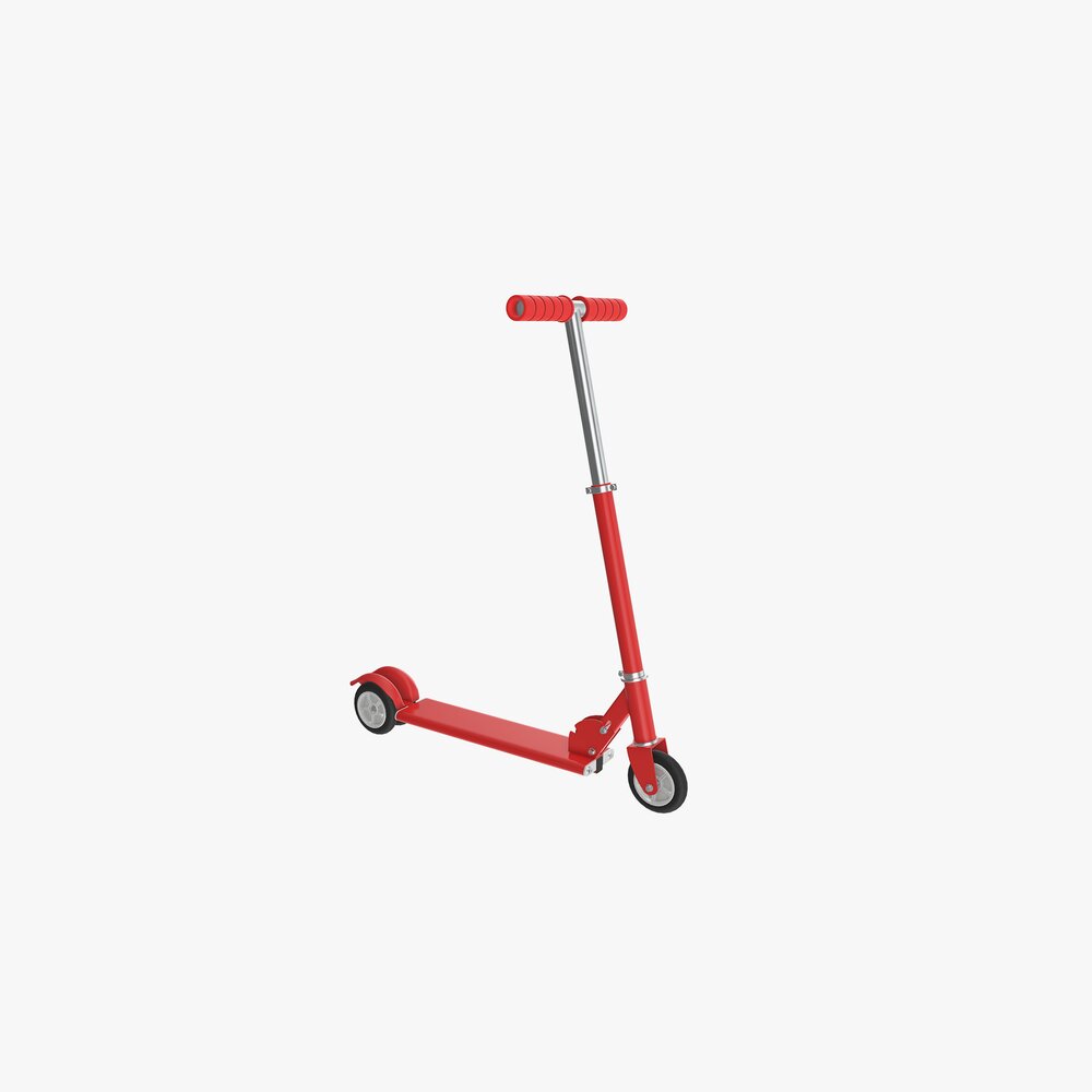Kick Scooter Red 3D 모델 