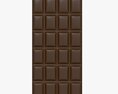 Chocolate Bar Brown 01 3d model