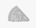 Pizza Slice With Dripping Melted Cheese Modello 3D